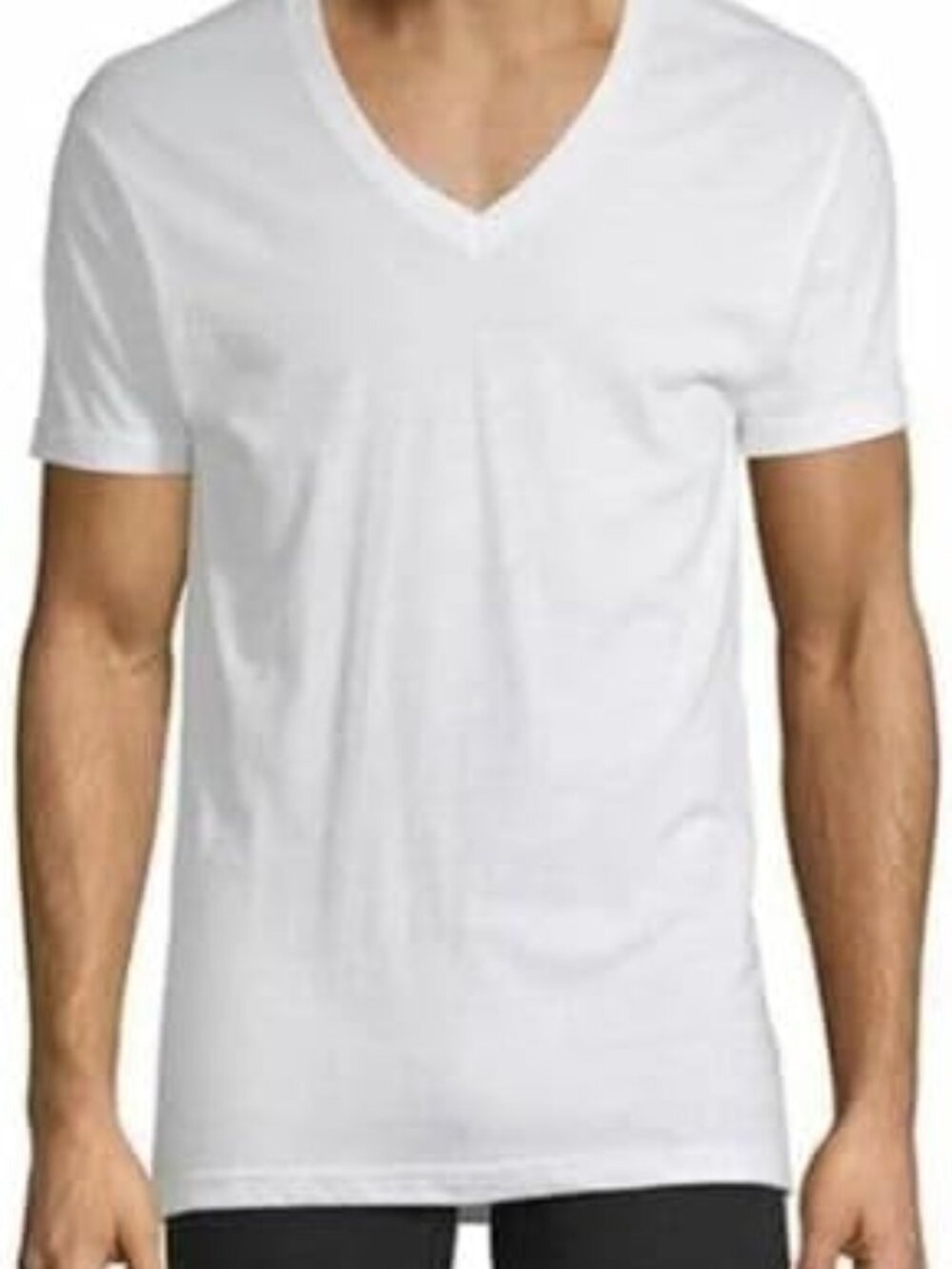 Stafford Men’s V-Neck Undershirts 2 Sizes White 4-Pack 100% Cotton SuperSoft NEW